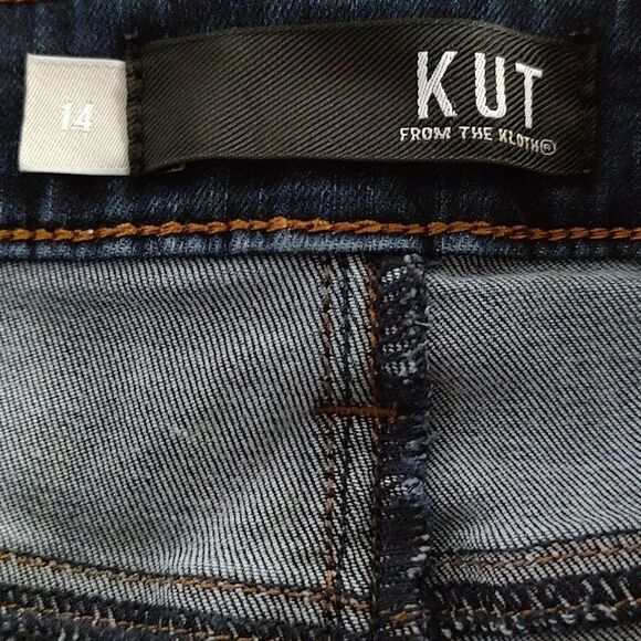 KUT from the Kloth Donna High Rise Ankle Skinny Jeans Sz 14 - Picture 8 of 10
